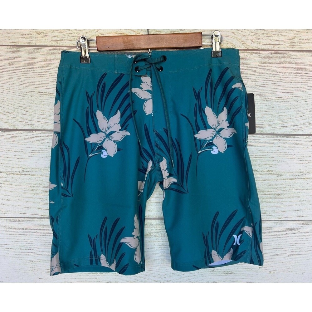 Hurley Stretch Board Shorts Mens Size 28 Wild Flower 20" Out Seam Shorts New